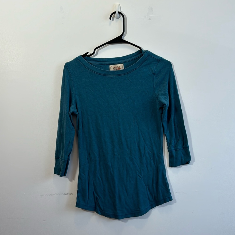 Arabella & Addison medium teal 3/4 sleeve shirt